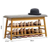 3 Tier Shoe Bench Shoes Storage Rack Cabinet Padded Seat Cushion Stool Hallway