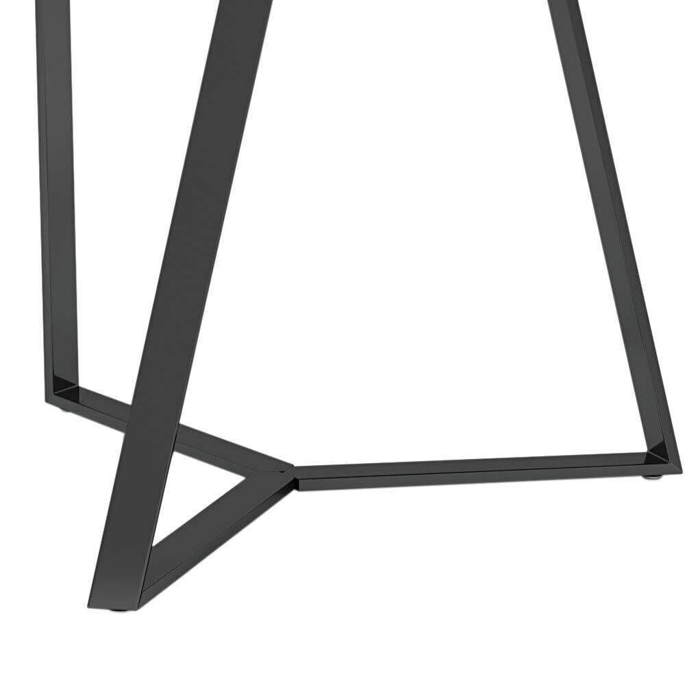 100cm Round Glass Top Dining Table & 4/6pcs Faux Leather Upholstered Chairs Set