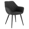 2x Kitchen Dining Chair Lounge Living Room Corner Chair with Fabric Metall