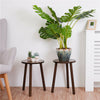 2x Small Side Table Round End Table Wood Plant Stand 3-Legs Stool Furniture Home