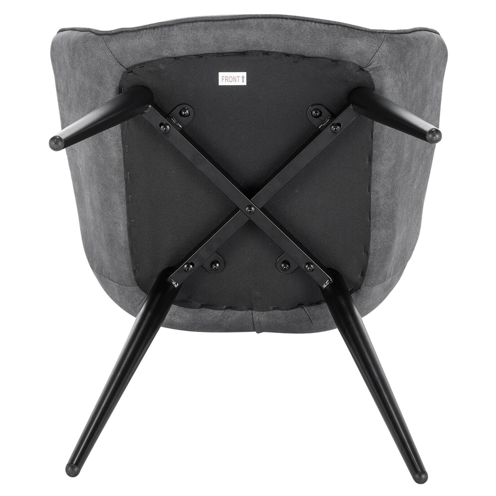 2x Kitchen Dining Chair Lounge Living Room Corner Chair with Fabric Metall