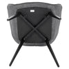2x Kitchen Dining Chair Lounge Living Room Corner Chair with Fabric Metall