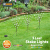 3 x Stylish Branch Tree Twig Leaf Solar Garden 60 White/Multi Coloured LED Light