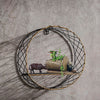 Retro Metal Wall Shelf Industrial Style Round Storage Display Rack Shelving Unit