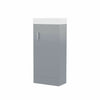 Cloakroom Bathroom 400 Light Grey Basin Sink Vanity Unit Floor Standing |Nanuya