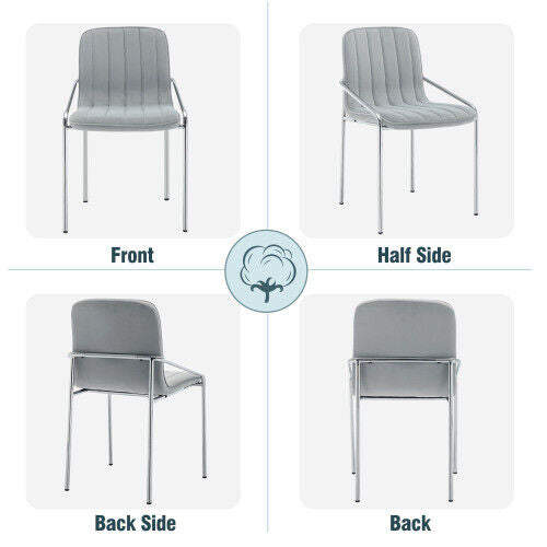 Dining Chairs 2pcs Modern Velvet Dining Armchairs Upholstered Accent Chairs HT