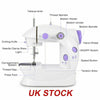 14 Stitch Electric Mini Sewing Machine Overlock 2 Speed Foot Pedal + Needles Kit