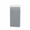 Cloakroom Bathroom 400 Light Grey Basin Sink Vanity Unit Floor Standing |Nanuya