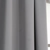 2xCurtains Blackout Pencil Pleat top Rod Pocket Window for Bedroom Grey