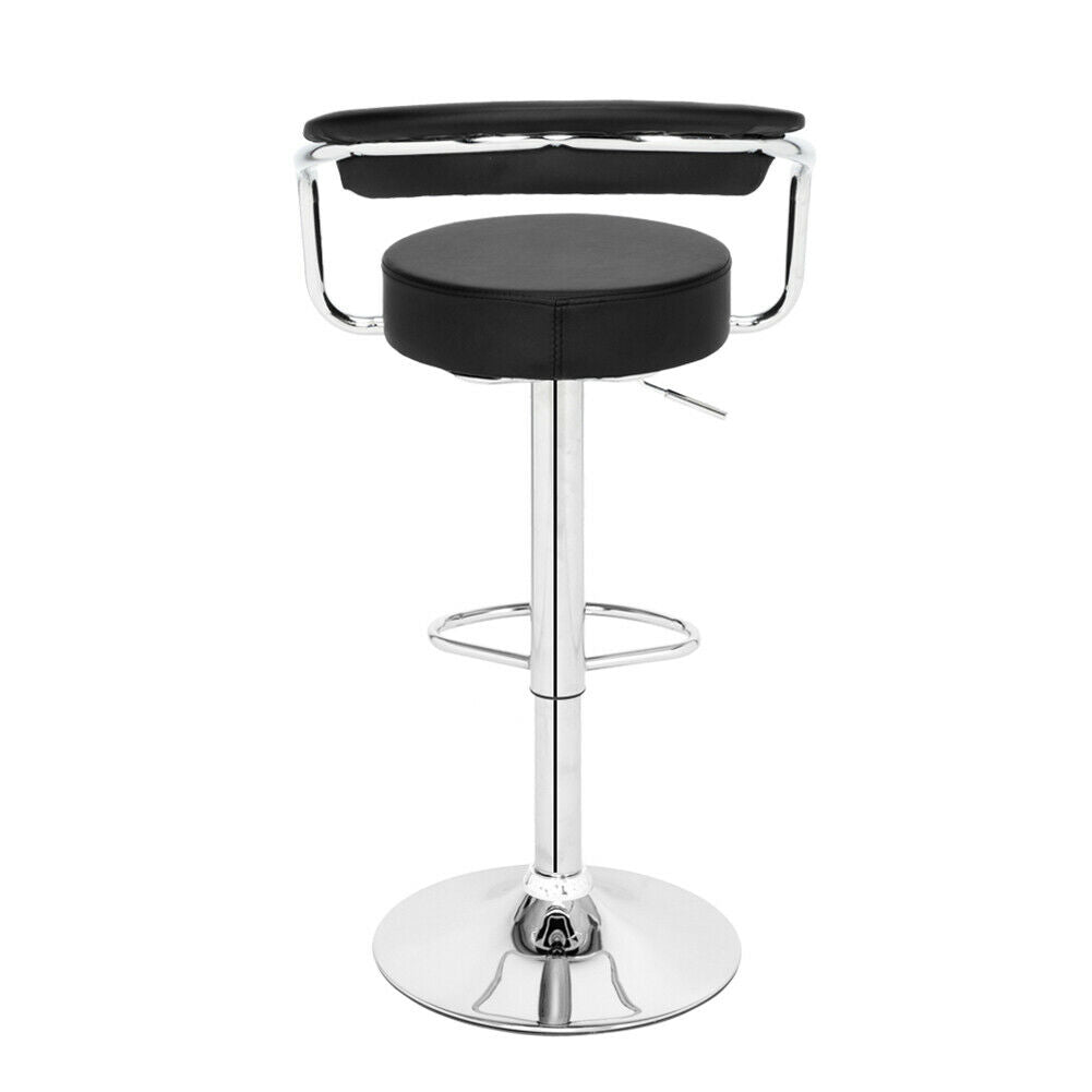 2pc Bar Stools Faux Leather Breakfast Swivel Kitchen living room Gas Lift Chairs
