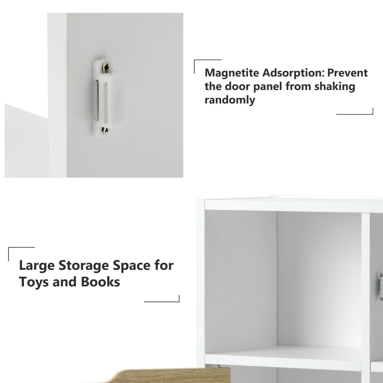 Wood Bookcase Bookshelf Compartment Display Storage Rack Cube Storage Unit