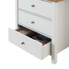 3 Drawer Bedroom Cabinet Chest of Drawers White and Oak