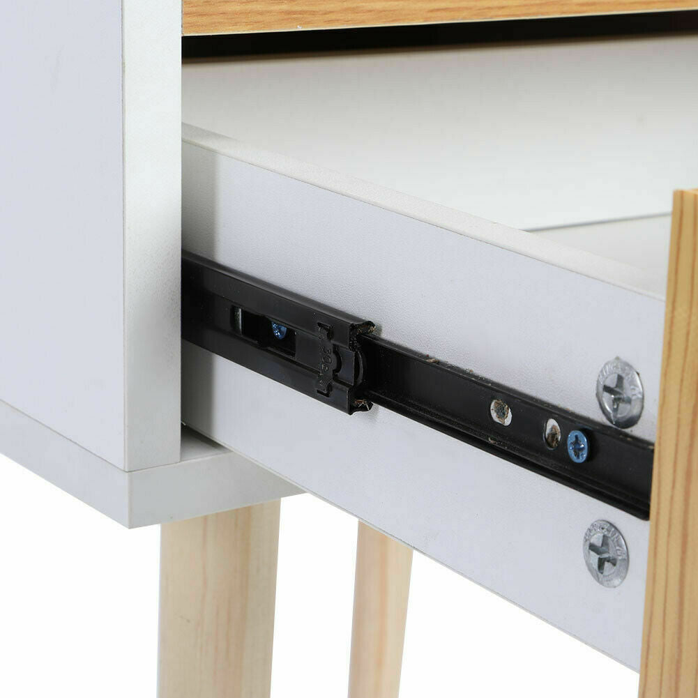 Modern Bedside Table Cabinet Chest of Drawer Nightstand 2 Drawers Furniture Wood