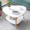 2 Tier Coffee Sofa Side End Table Modern Tea Desk Storage Shelf for Living Room