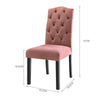 2x Pink Velvet Crown High Back Dining Chairs Kitchen Dining Room Bedroom Chairs