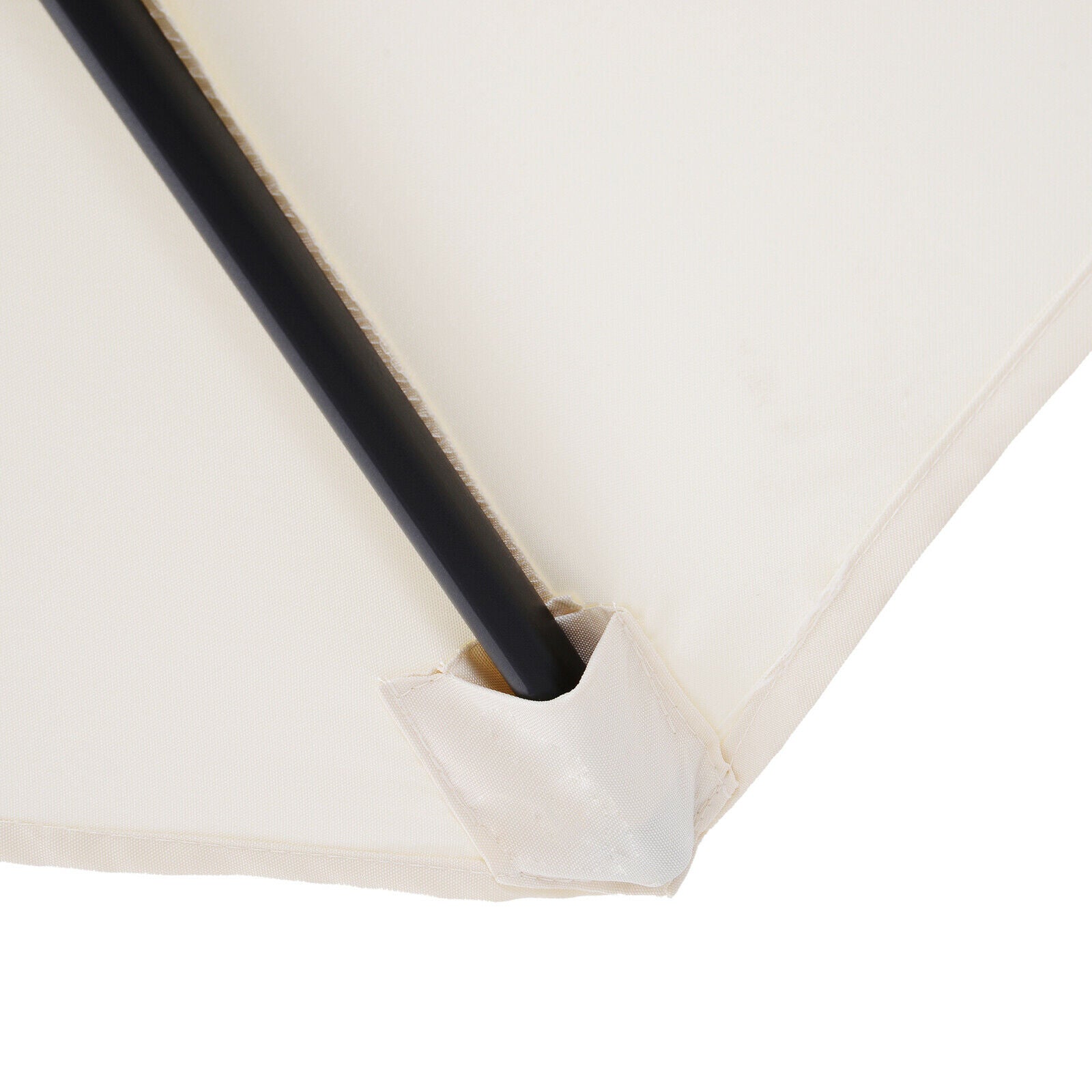 Patio Umbrella Parasol Sun Shade Garden Aluminium Cream White 2.7M