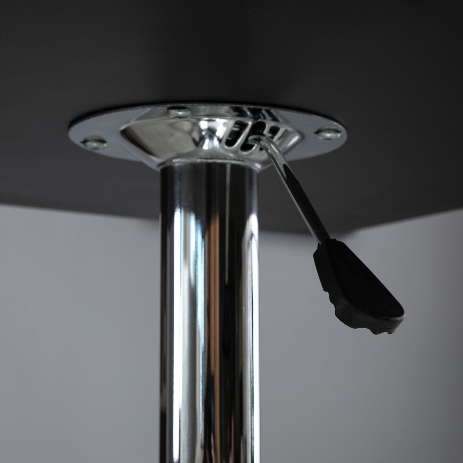 Modern Height Adjustable Bar Table with Square Tabletop and Metal Base Home