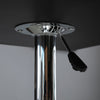 Modern Height Adjustable Bar Table with Square Tabletop and Metal Base Home
