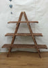 Rustic 3 Tier Wooden Ladder Shelf Shelves Bookcase Plant Flower Shelving