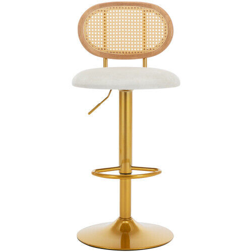 Bar Stools Set of 2 Dining Chair Swivel Velvet Pub Bar Lounge Chairs HT