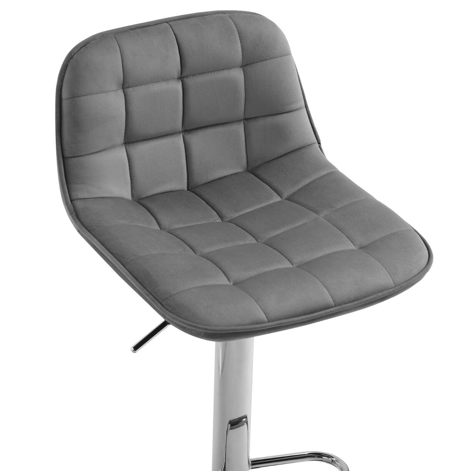 2×Bar Stools Leather / Velvet Chairs Breakfast Chair Swivel Gas Lift Adjustable