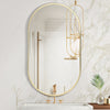 70cm Arched Mirror Industrial Wall Mount Vanity Makeup Bathroom Metal Gold Frame