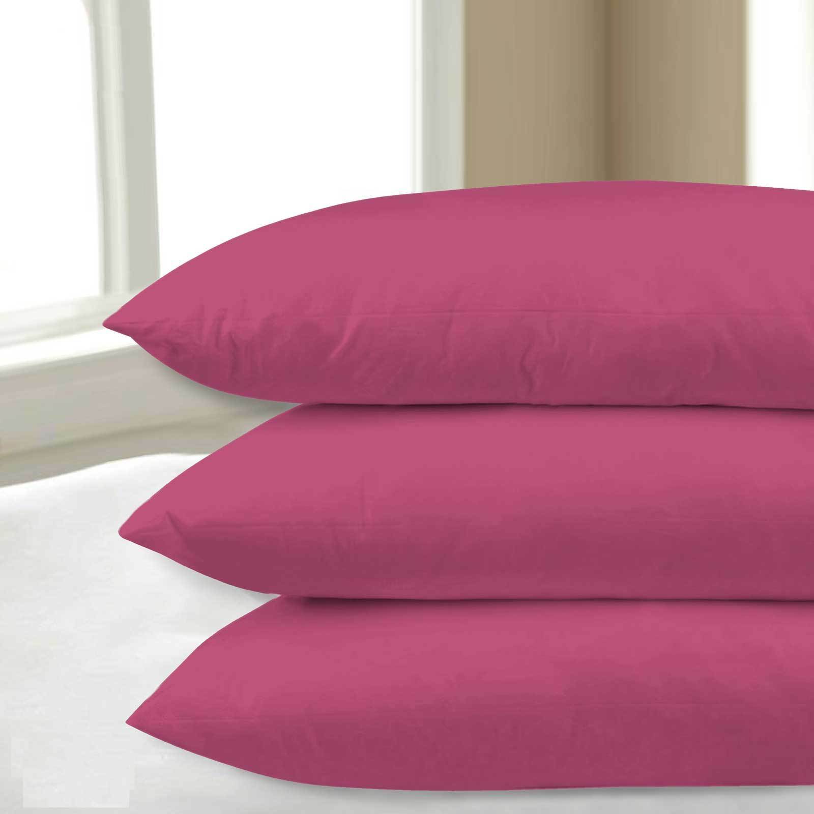 2X Pillow Cases Luxury Fine Poly Cotton Pair Pack Housewife Bedroom Pillow Cover