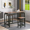 Bar Table and Stool Set For Kitchen Dining Room 2 Bar Stools Chair Industrial