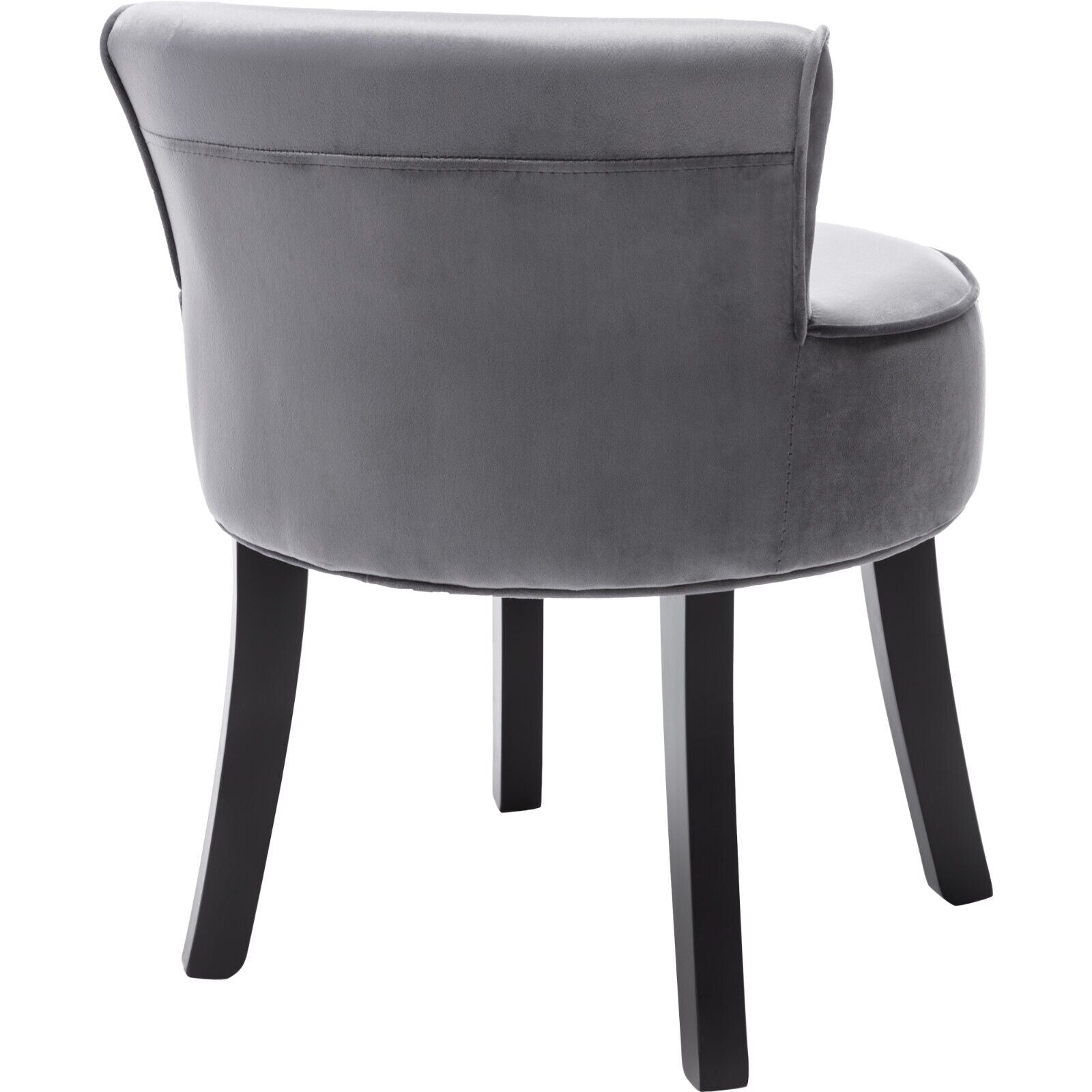 Velvet Dressing Table Stool Bedroom Vanity Makeup Stool Bedroom Chair Gray HT