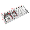 Stainless Steel Kitchen Sink Commercial Catering Single Double Bowl Drainer Kit