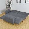 3/4 Seater L-Shape Fabric Corner Sofa Bed Lounger Recliner Chaise with Footstool