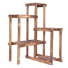 6 HOLDER LADDER SHELF CORNER STORAGE PLANT STAND FLOWERS DISPLAY WOOD RACK UNIT