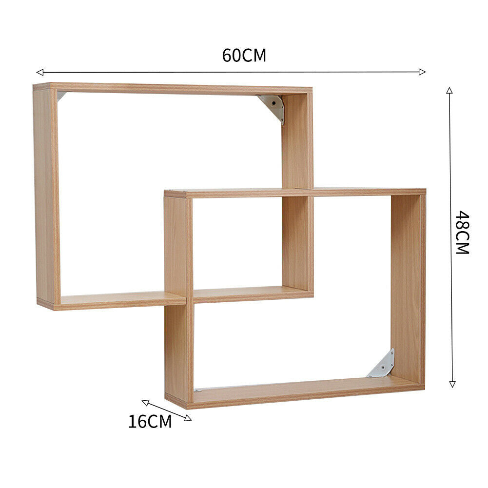 Modern Decor Wall Floating Shelves Book Display Shelf Storage Cube Box Shelving