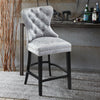 Grey Linen Fabric Breakfast Counter Chairs Bar Stools Wood Barstools Stool Chair