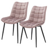 2xDining Chairs Kitchen Living Room Chairs with Velvet Counter Chairs PINK