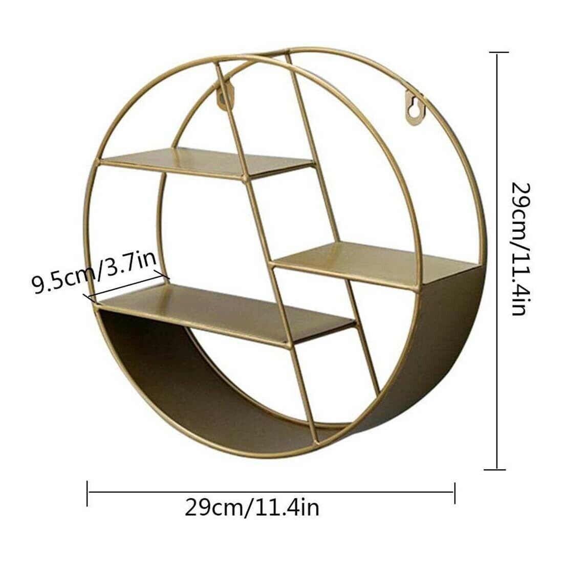 Floating Shelves Metal Wall Shelf Decorative Office Storage Hanging Display Rack