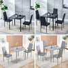 3/5Pcs Square Dining Table + Chairs Set Glass Table for Dining Room Small Space