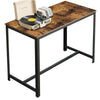 Home Breakfast Bar Table, 2 Bar Stools, Industrial Dining Table Set For Kitchen