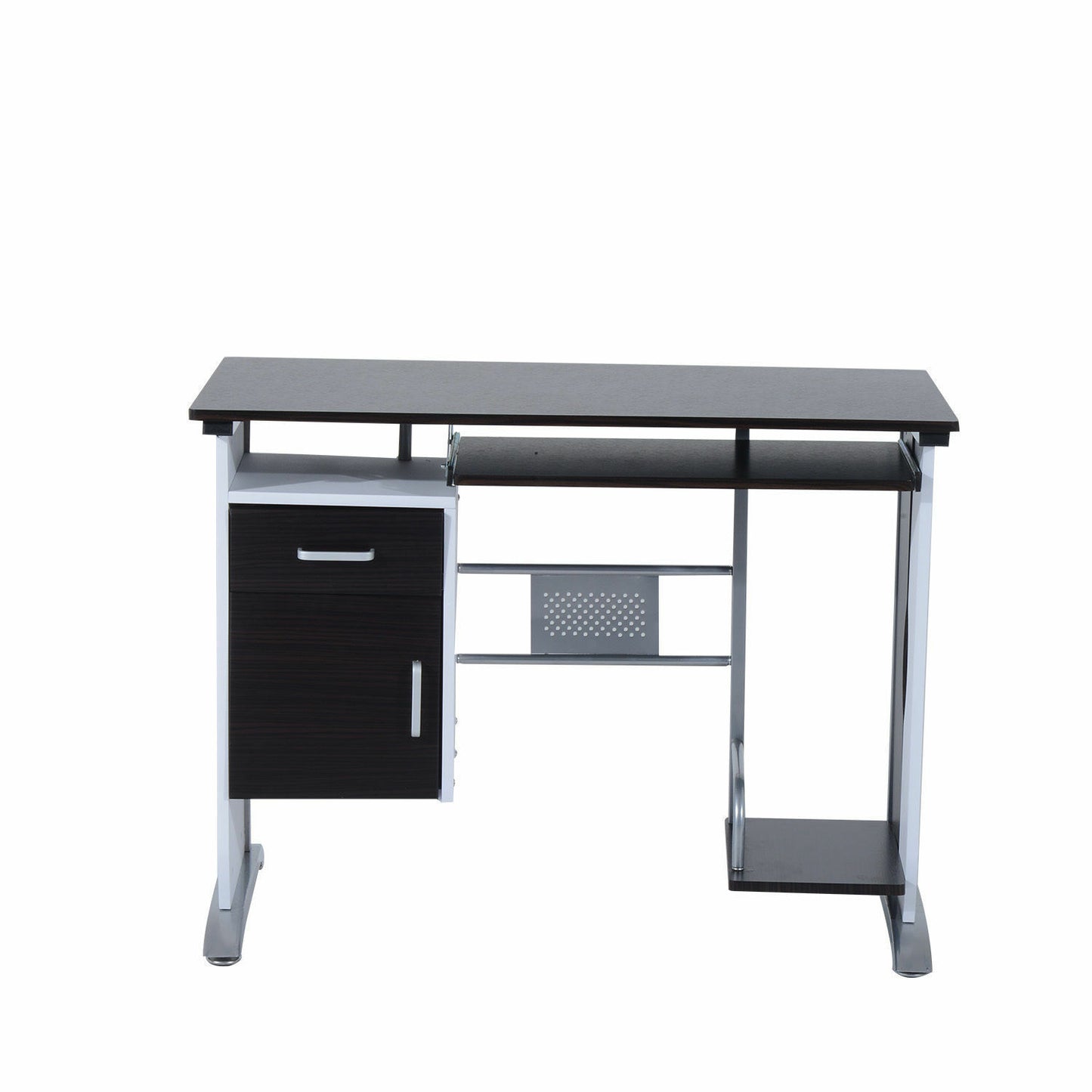HOMCOM Computer Desk Drawer PC Writing Wooden Workstation Keyboard
