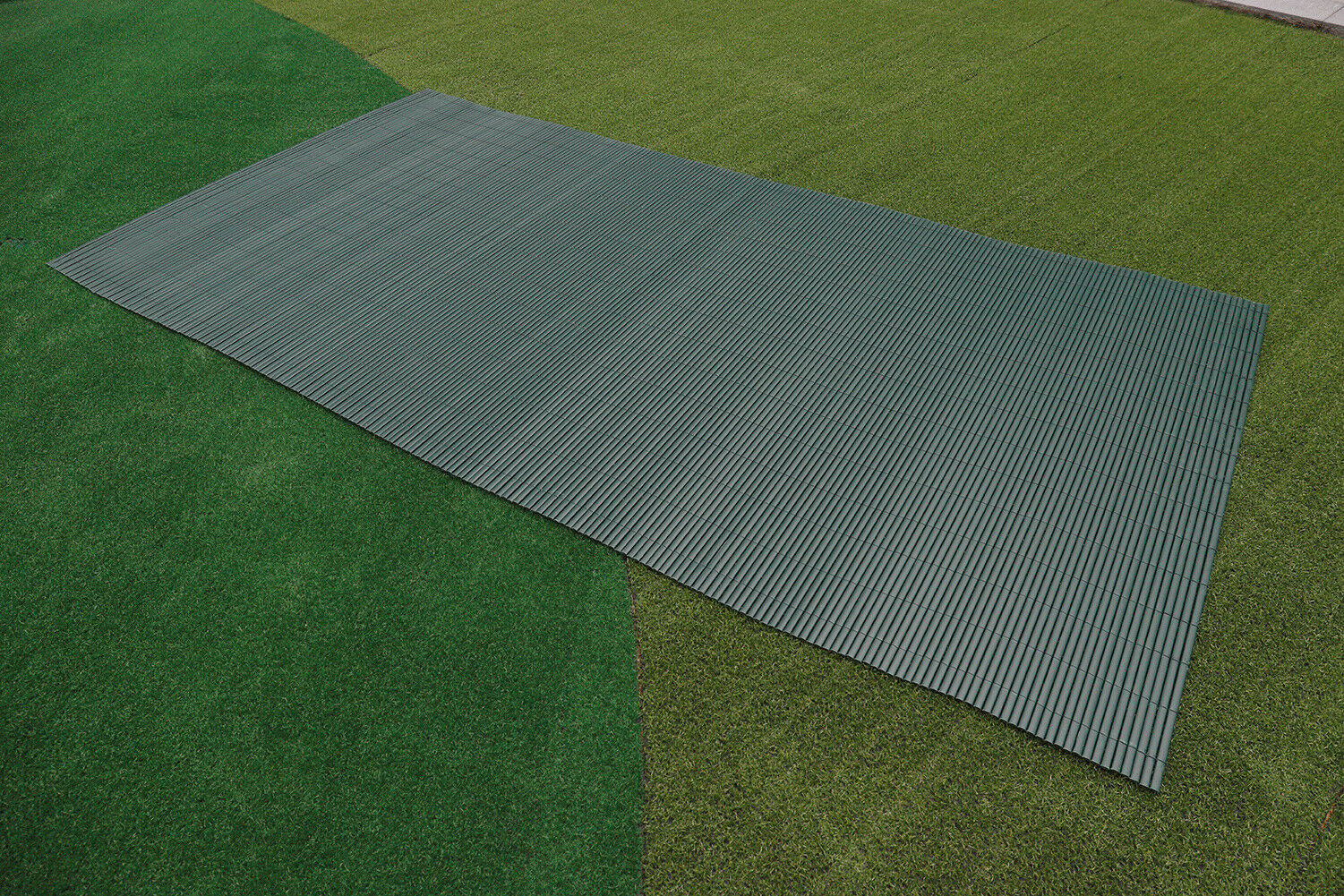 3/5M Green Bamboo Slat Fence Garden Privacy Screen PVC Fencing Panel Roll Border