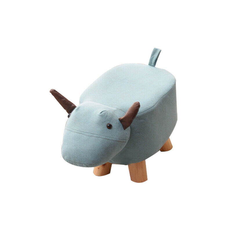 Animal Shaped Footstool Storage Ottoman Padded Soft Pouffe Cushioned Stool Seat