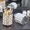 CRYSTAL MAKE UP BRUSH STORAGE BUCKET PENS/PENCILS HOLDER DESKTOP ORGANIZER DECOR