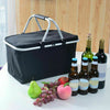 30L Insulated Folding Picnic Camping Shopping Cooler Cool Hamper Basket Bag Box