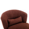 Swivel Tub Chair Teddy Fabric Accent Armchair Barrel Chairs Reading Chair HT