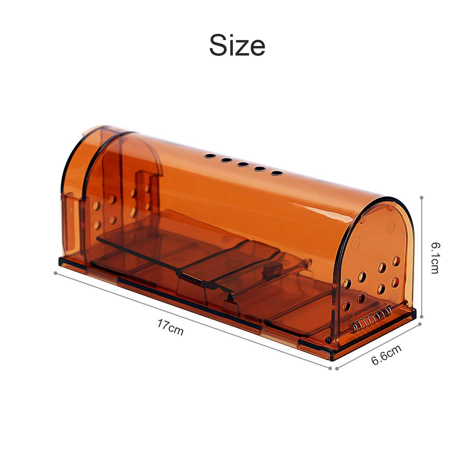 2PCS Mouse Trap Humane Live Catcher Rat Vermin Rodent Cage Pest No Kill Reusable
