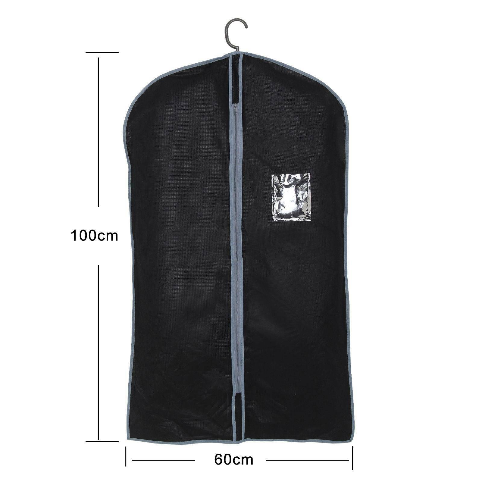 5xBreathable ZipUp Hanging Suit Dress Coat Garment Bag Clothes Cover Dustproof A
