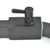 Bathroom Thermostatic Mixer Shower Set Square Black Twin Head Exposed Valve