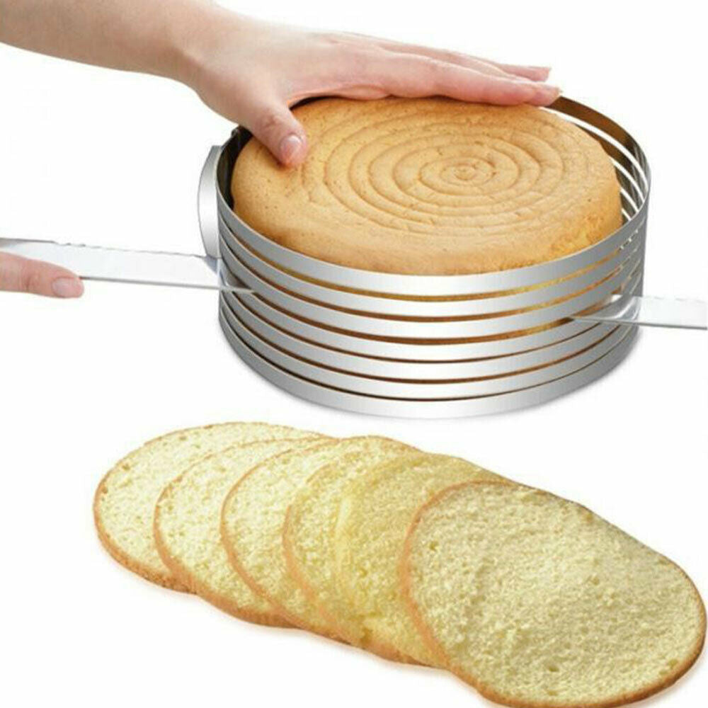 Adjustable 6 Layer Cake Slicer Cutting Guide 16 to 20 cm High Quality 430