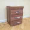 3 Drawer Walnut Effect Bedside Cabinet / Table (3 Draw Chest) Bedroom Furniture
