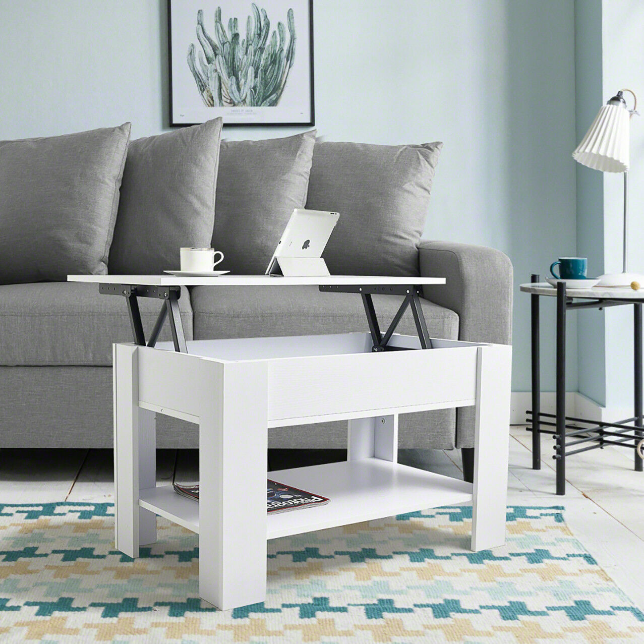 Lift Up Coffee Table with Storage